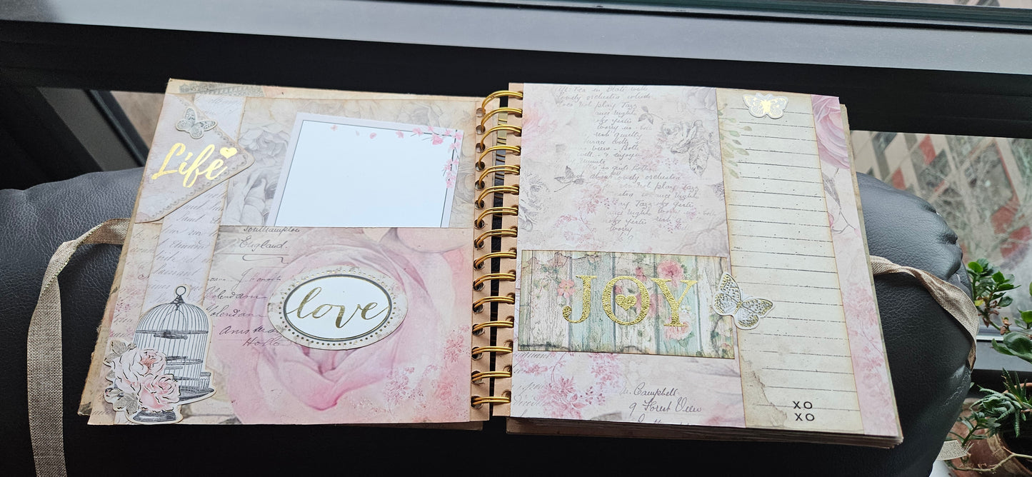 Vintage Pink Rose Junk Journal