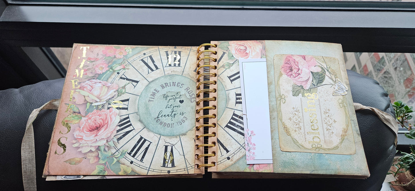 Vintage Pink Rose Junk Journal