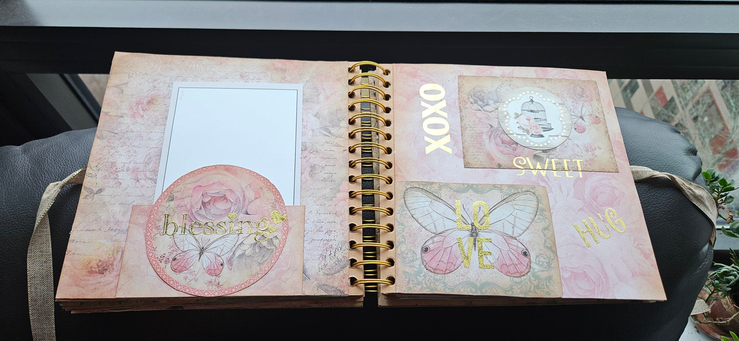 Vintage Pink Rose Junk Journal