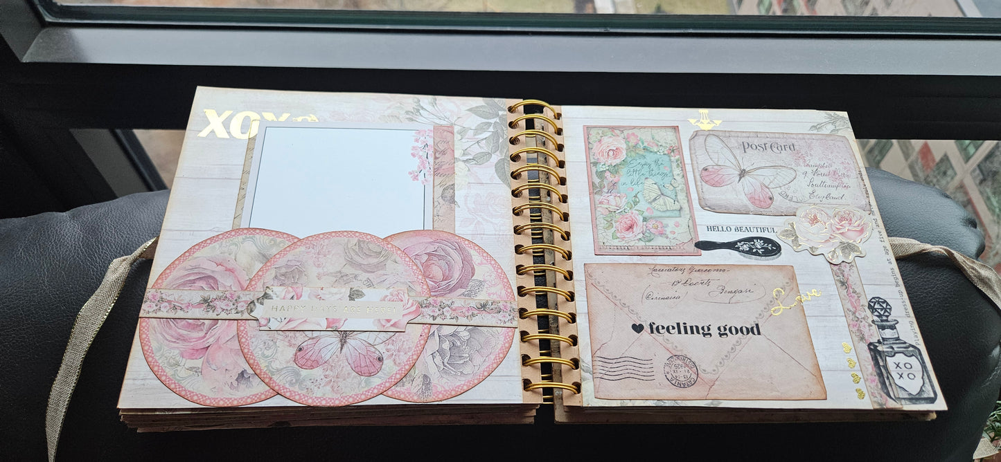 Vintage Pink Rose Junk Journal
