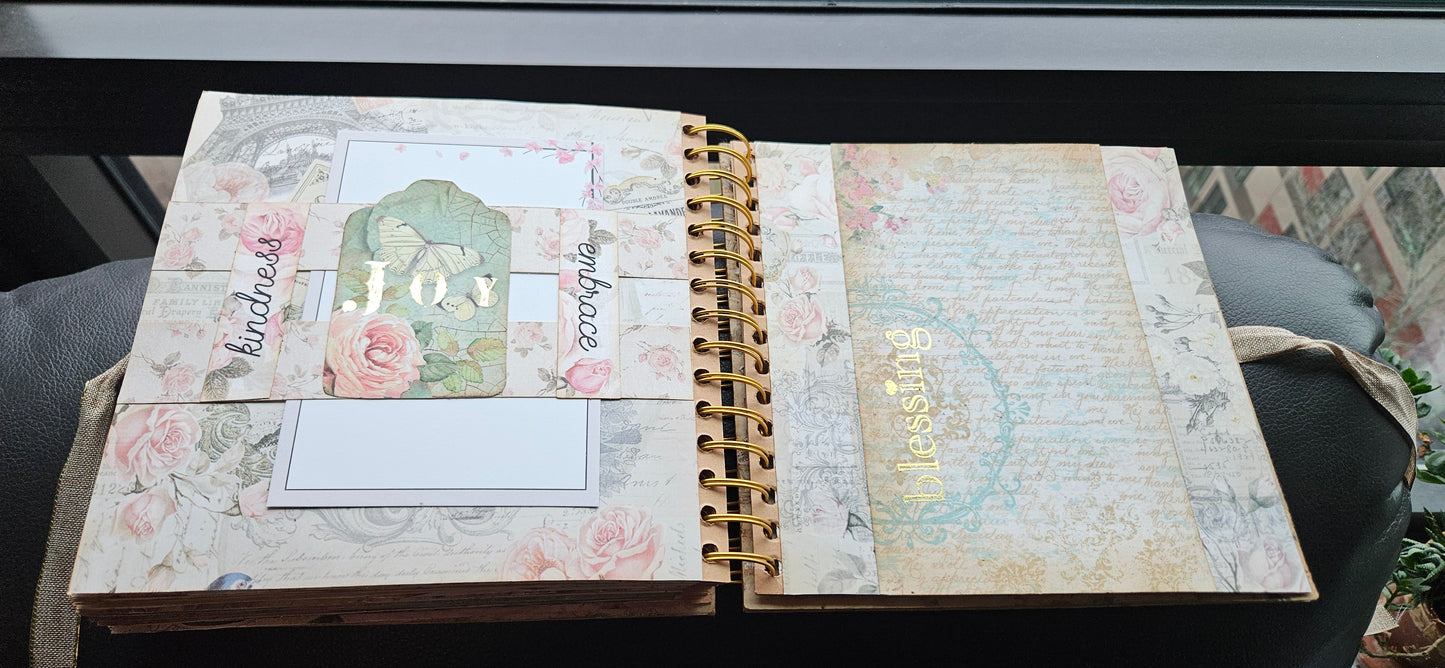 Vintage Pink Rose Junk Journal