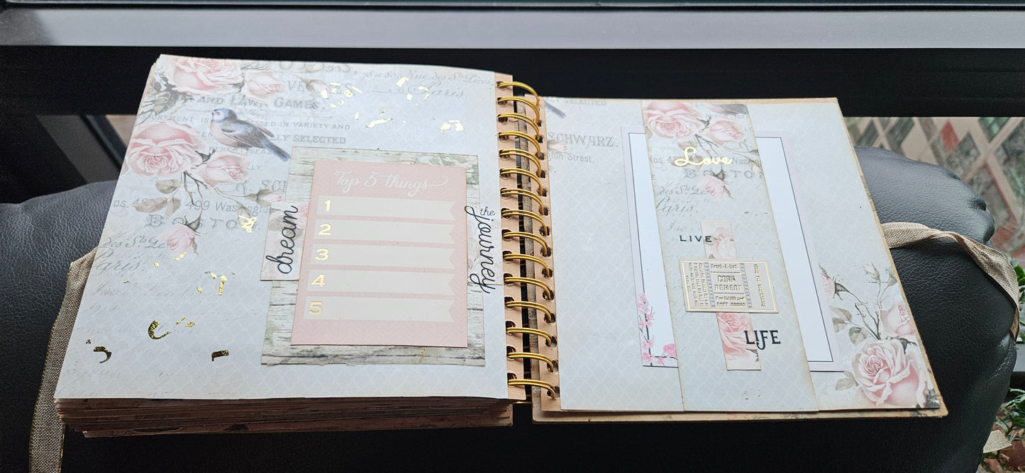Vintage Pink Rose Junk Journal