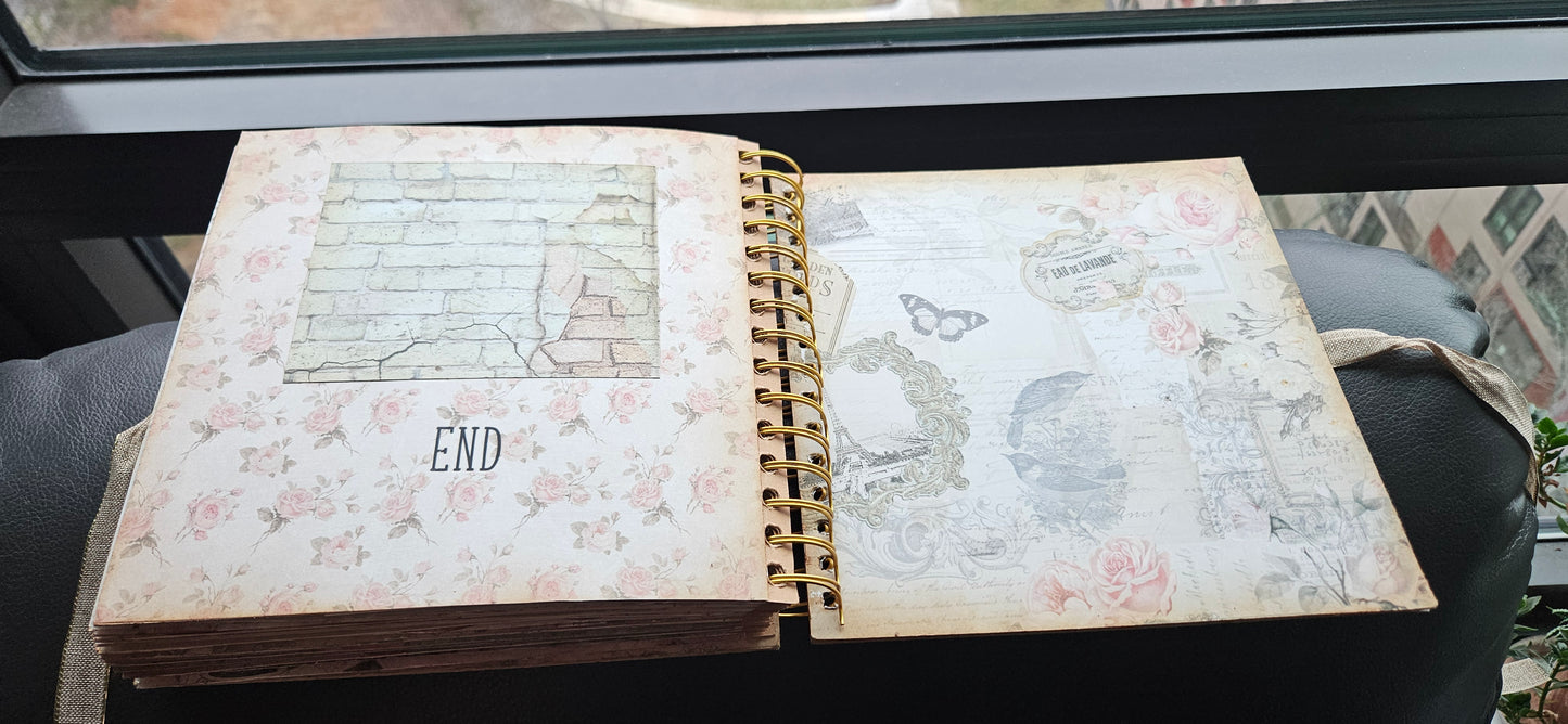 Vintage Pink Rose Junk Journal