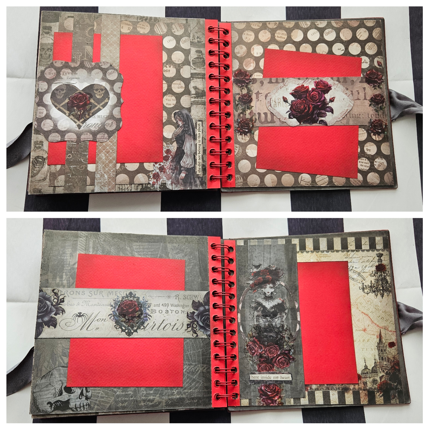 Gothic Red Rose Junk Journal