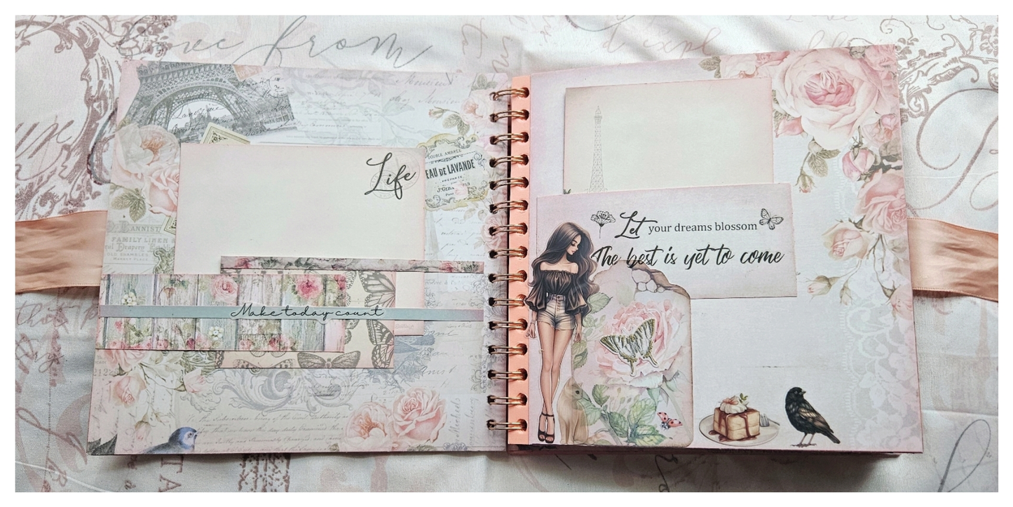 Pink Blooming Garden of Memories Junk Journal