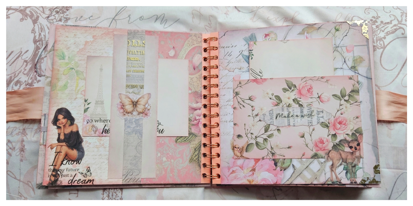 Pink Blooming Garden of Memories Junk Journal