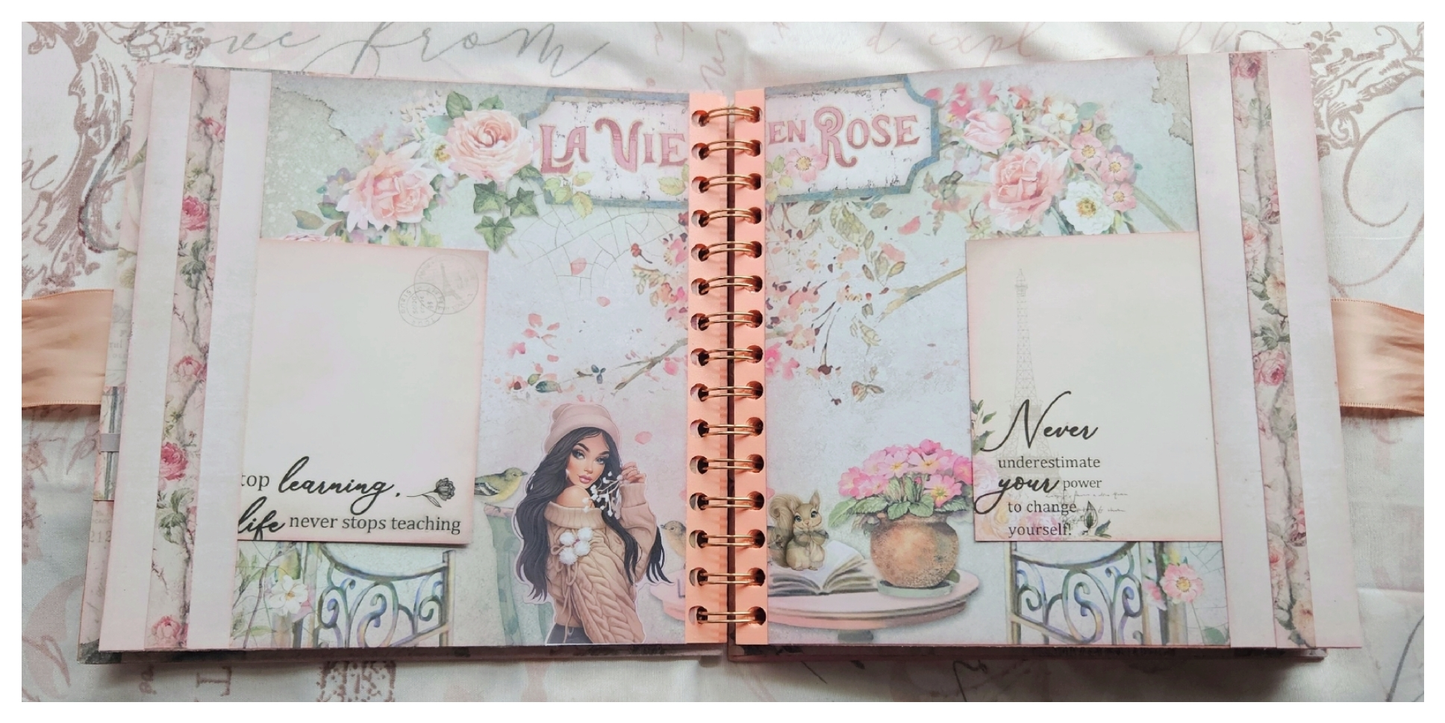 Pink Blooming Garden of Memories Junk Journal