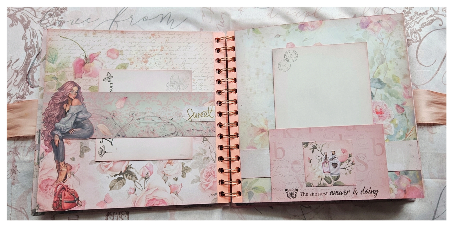 Pink Blooming Garden of Memories Junk Journal