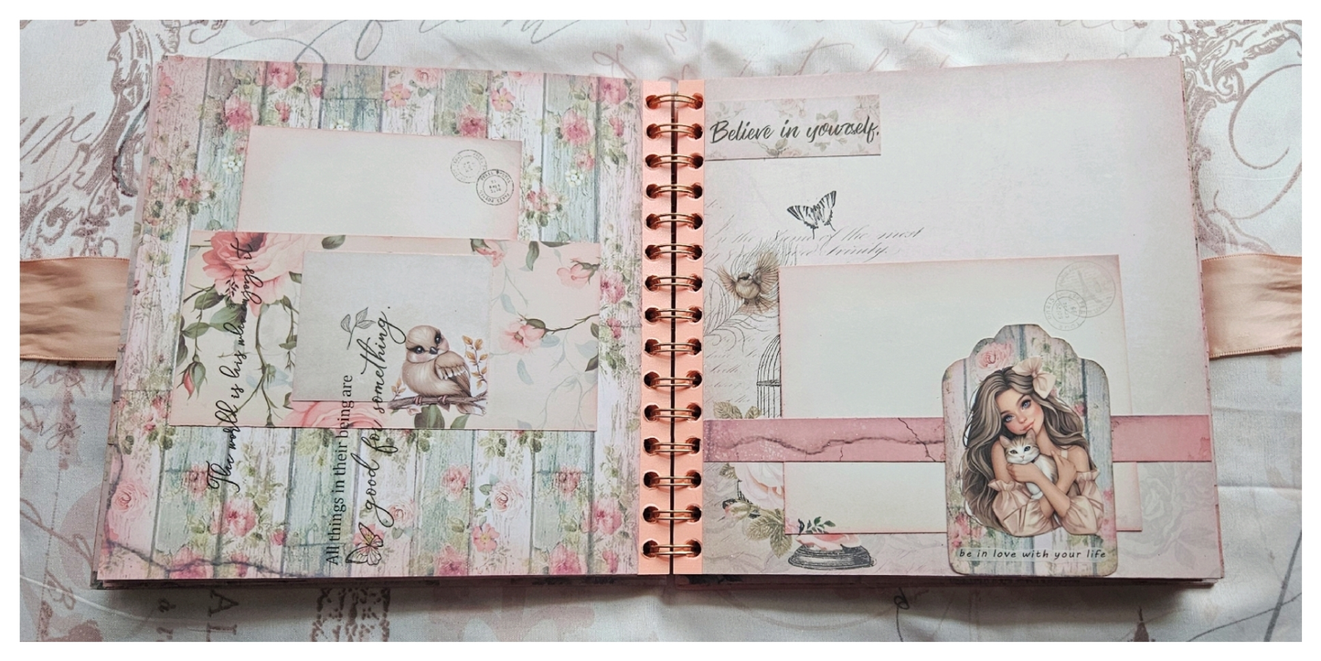 Pink Blooming Garden of Memories Junk Journal