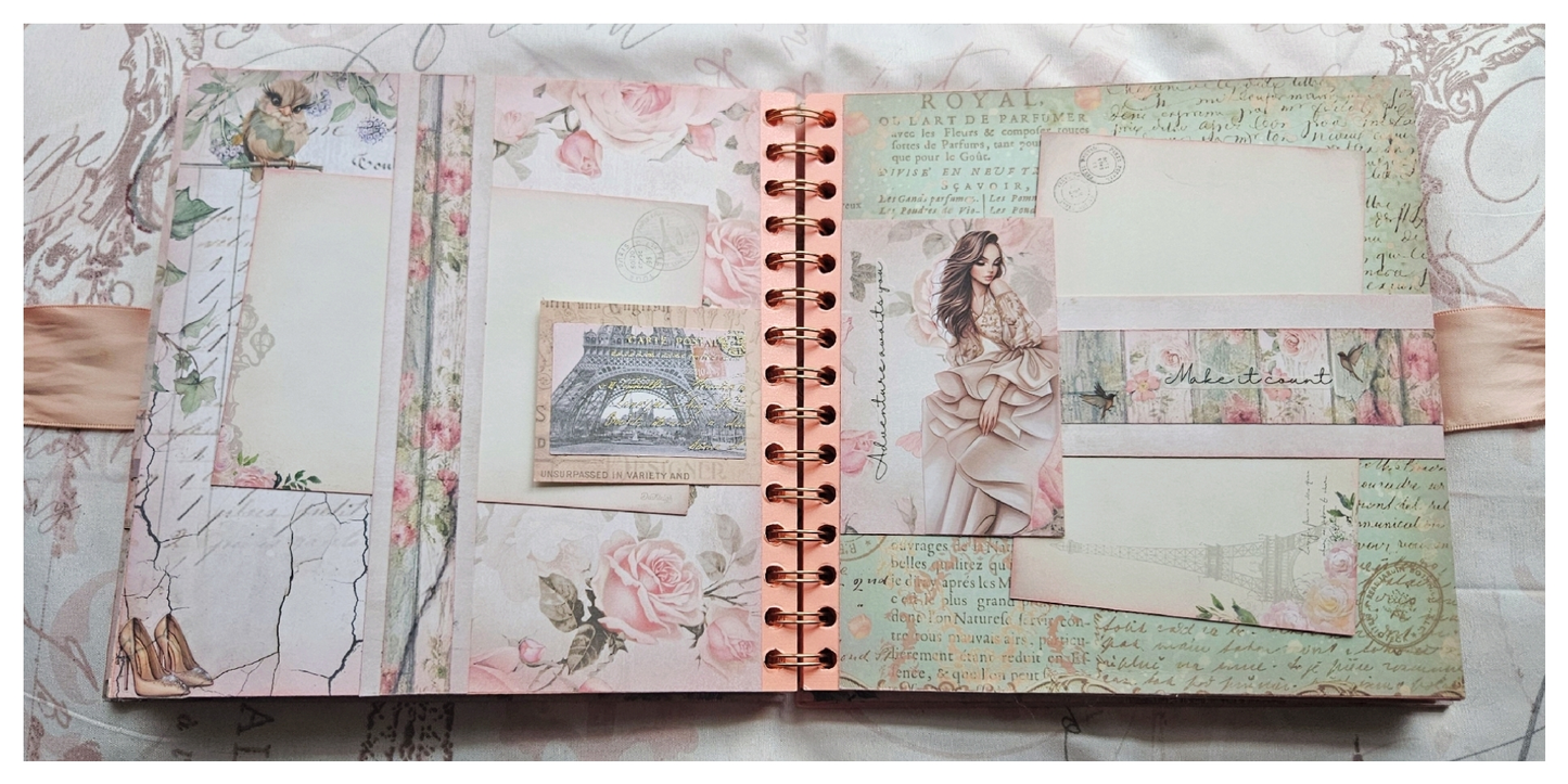 Pink Blooming Garden of Memories Junk Journal
