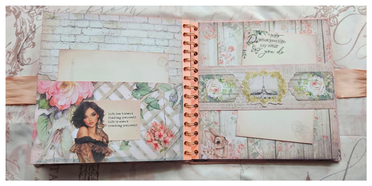 Pink Blooming Garden of Memories Junk Journal