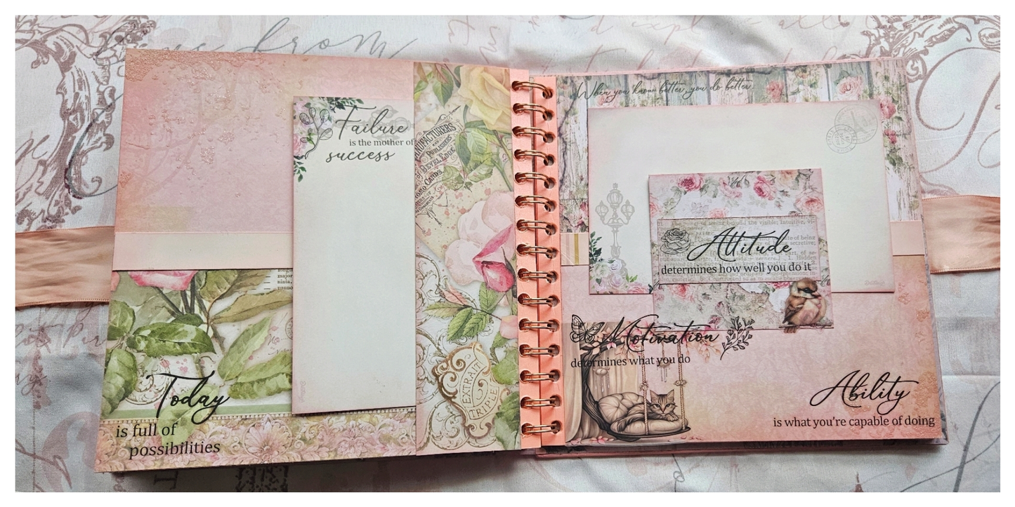 Pink Blooming Garden of Memories Junk Journal