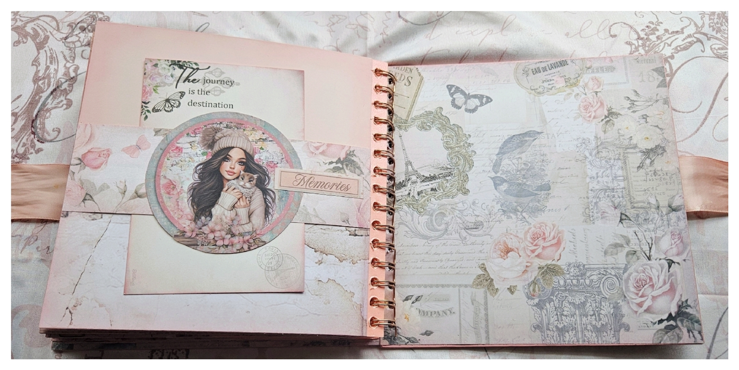 Pink Blooming Garden of Memories Junk Journal