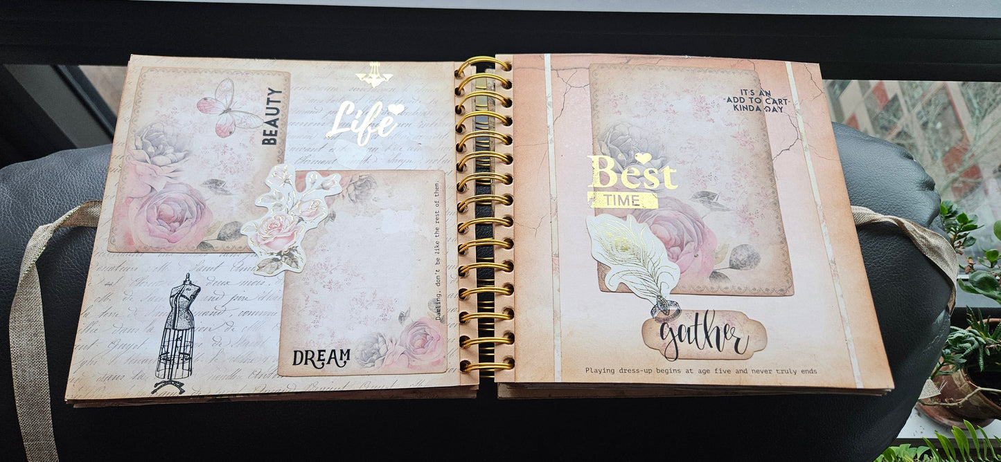 Vintage Pink Rose Junk Journal