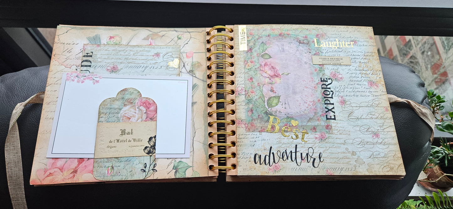 Vintage Pink Rose Junk Journal