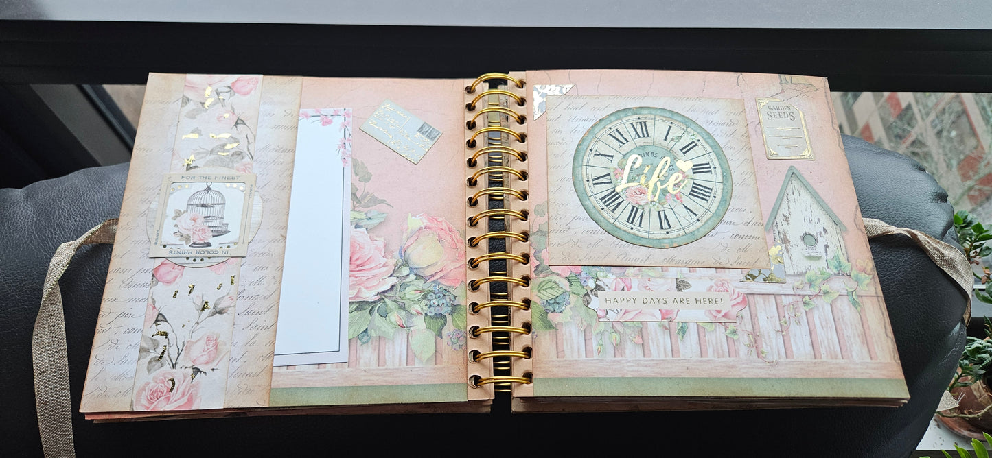 Vintage Pink Rose Junk Journal