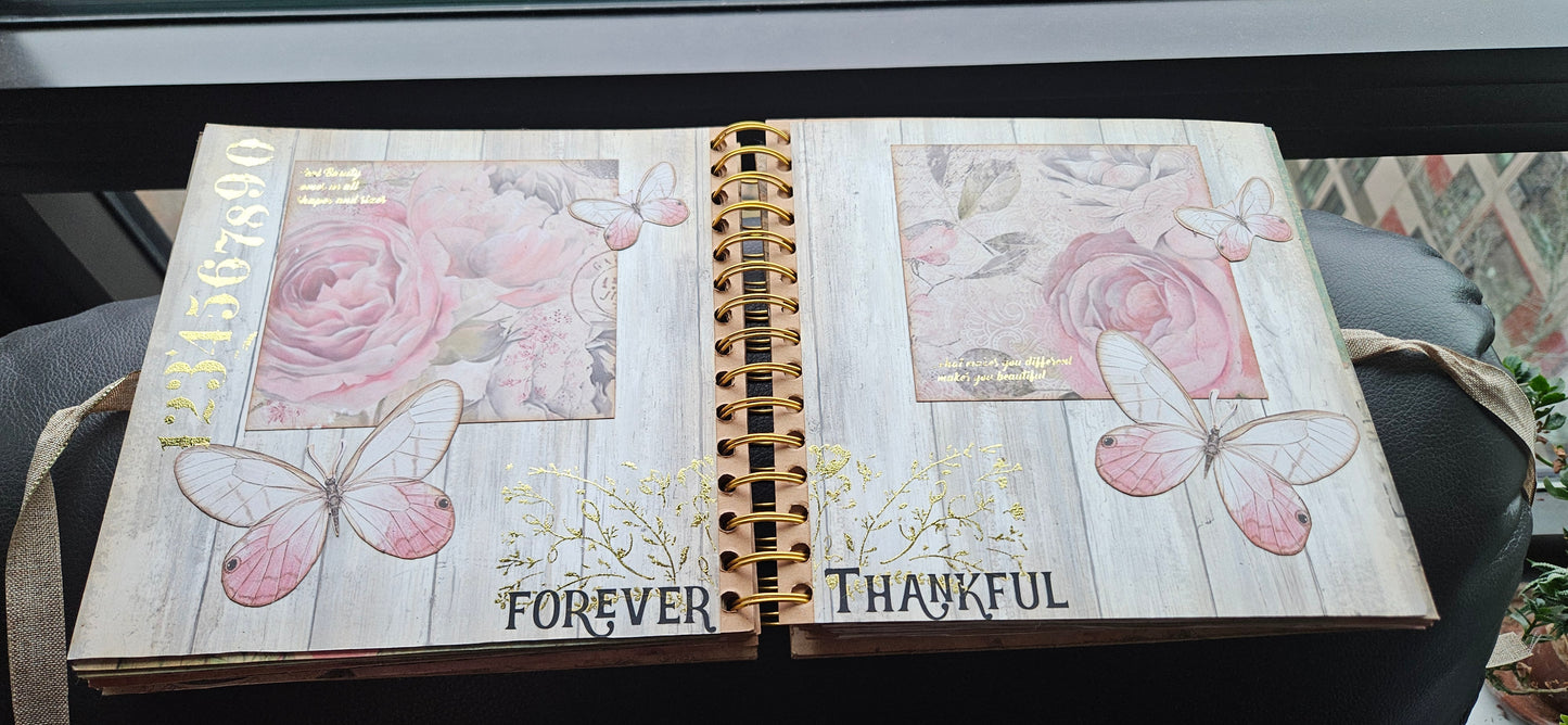 Vintage Pink Rose Junk Journal