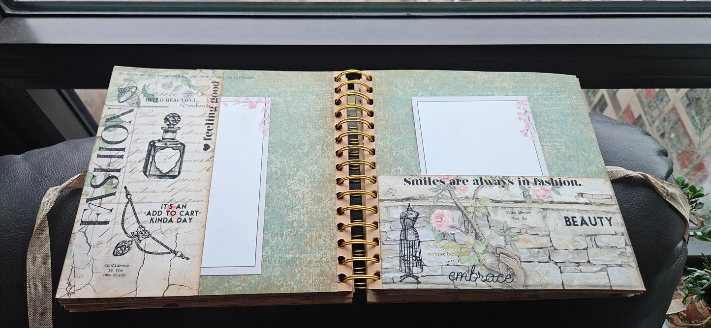 Vintage Pink Rose Junk Journal