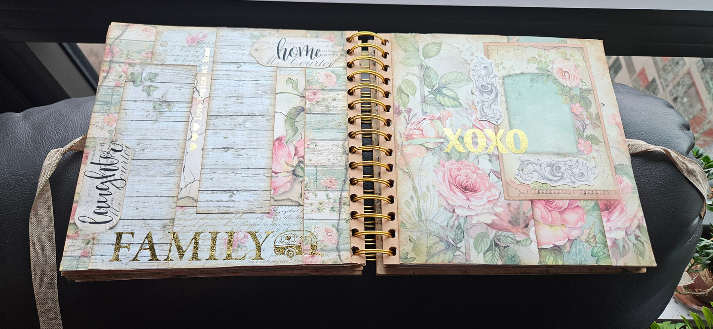 Vintage Pink Rose Junk Journal