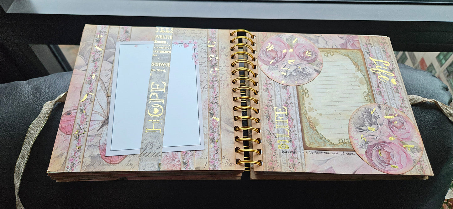 Vintage Pink Rose Junk Journal