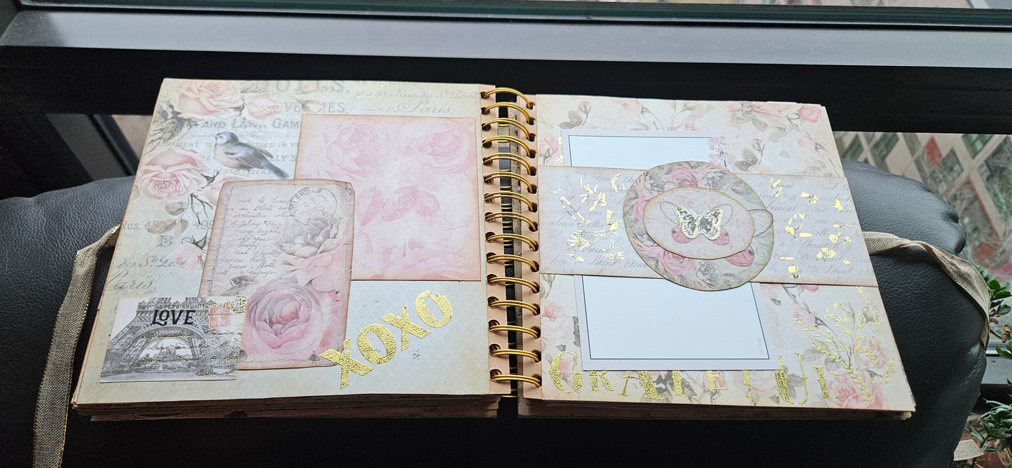 Vintage Pink Rose Junk Journal
