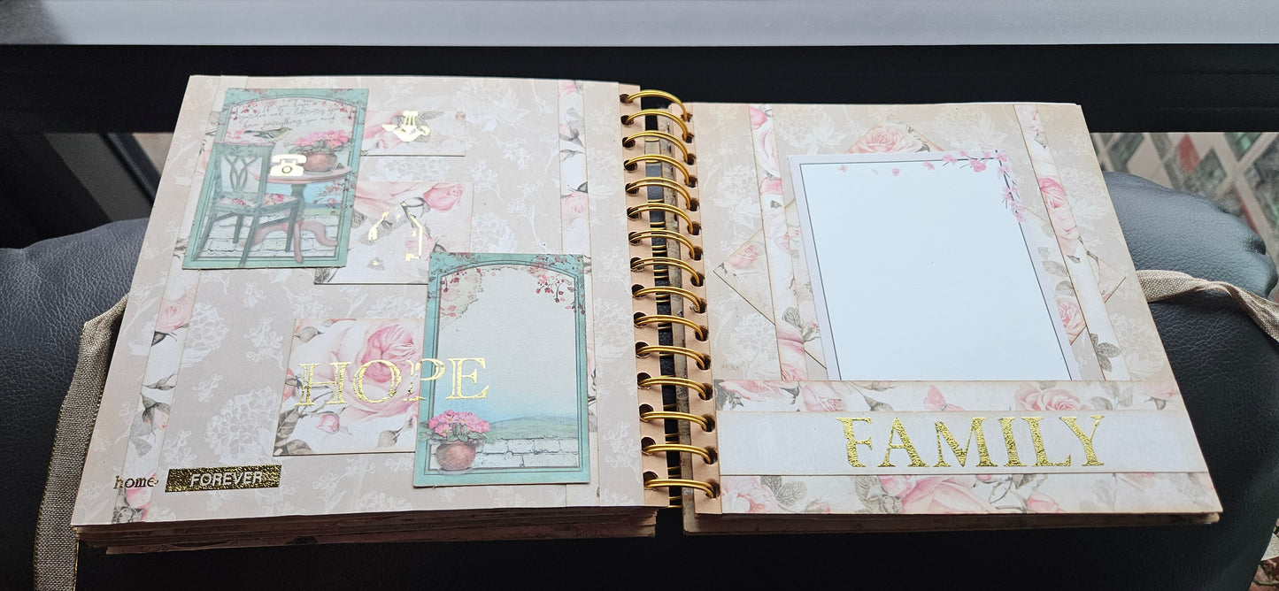 Vintage Pink Rose Junk Journal