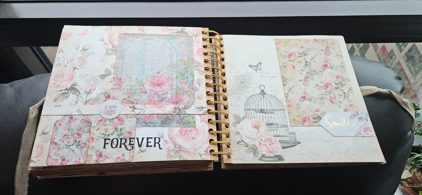 Vintage Pink Rose Junk Journal