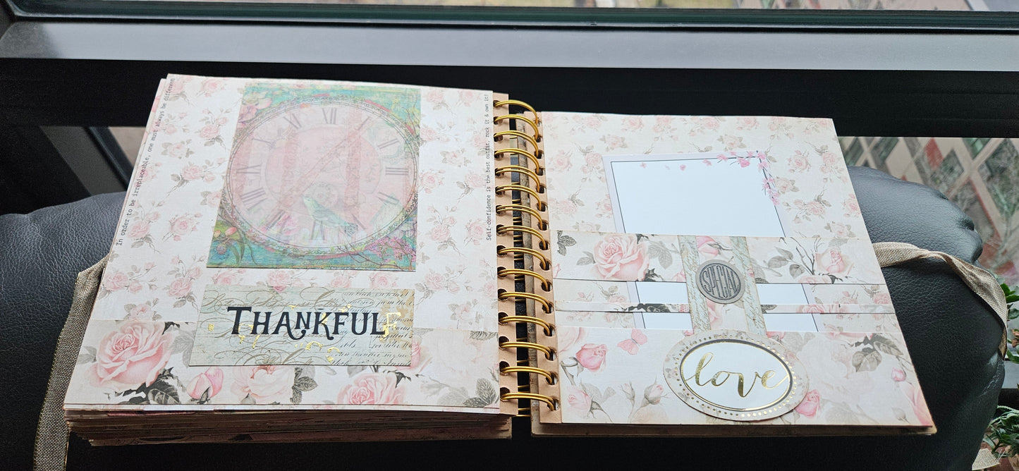 Vintage Pink Rose Junk Journal