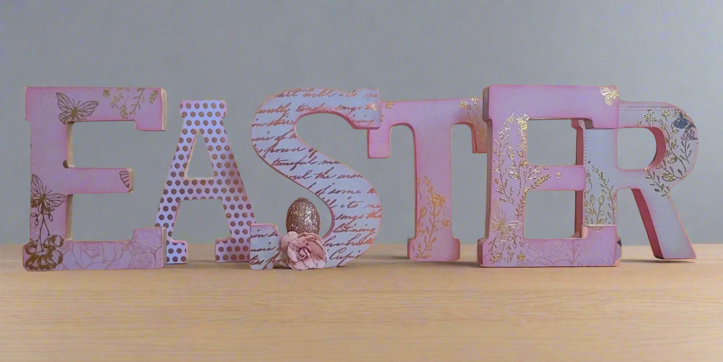"EASTER" Wooden Stand Up Letters