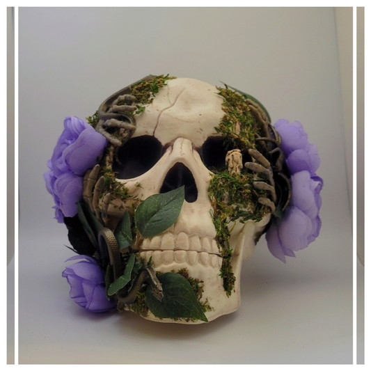 Purple Garden Halloween Skull