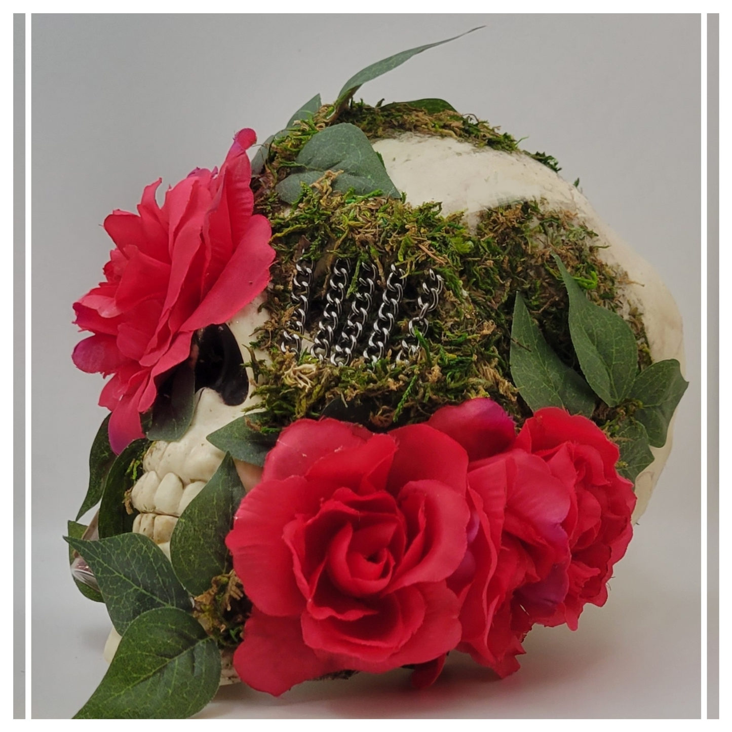 Pink Rose Garden Skull