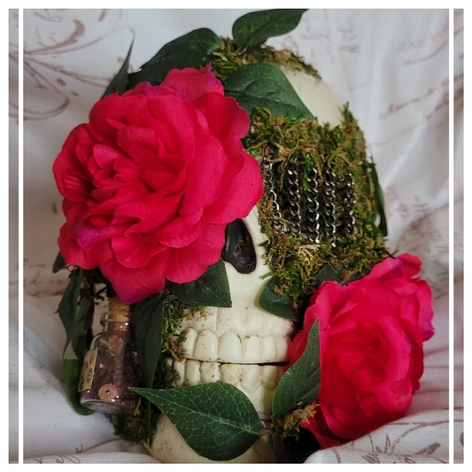 Pink Rose Garden Skull