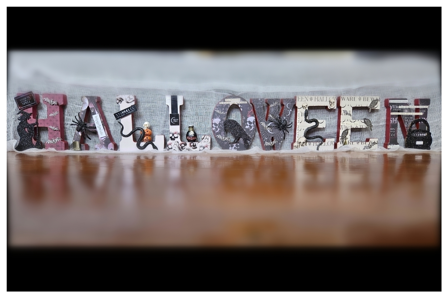 Witchy "HALLOWEEN" Wooden Stand Up Letters