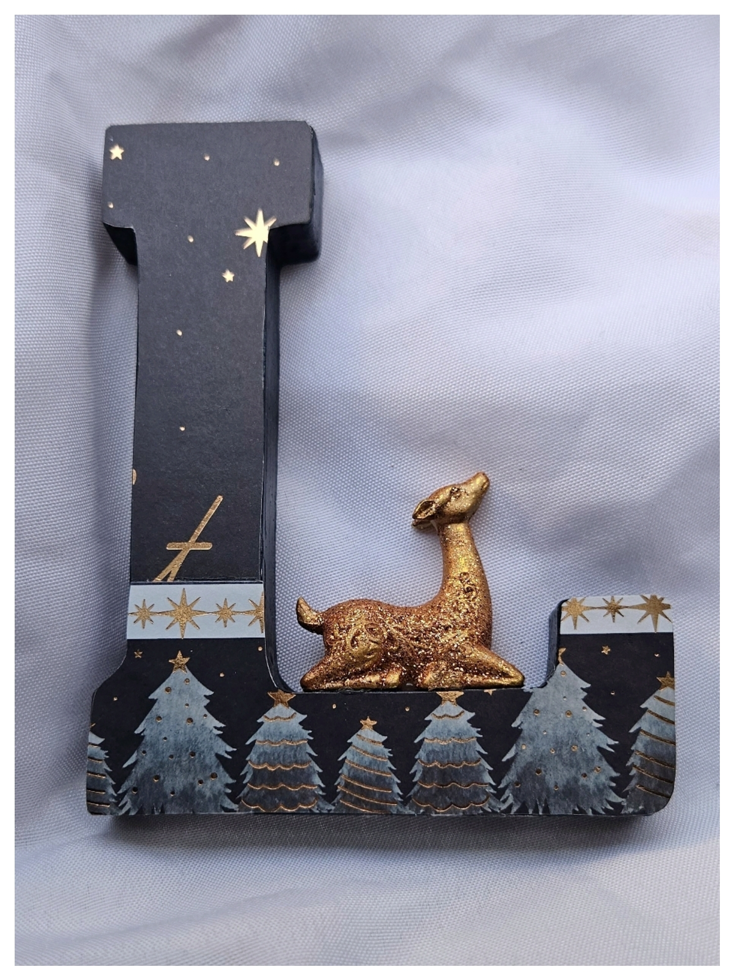 "HOLIDAY" Silent Night Wooden Stand Up Letters