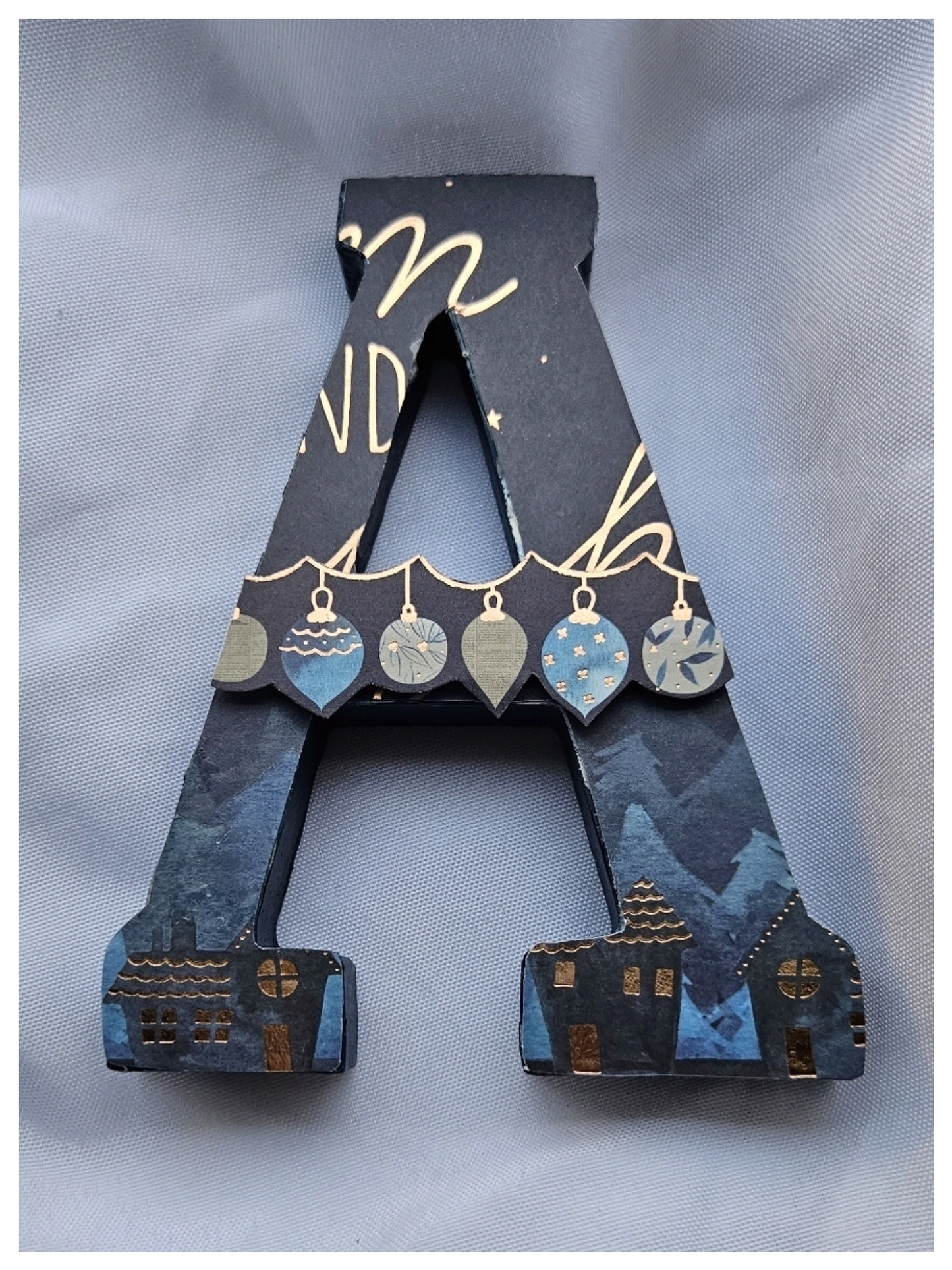 "HOLIDAY" Silent Night Wooden Stand Up Letters