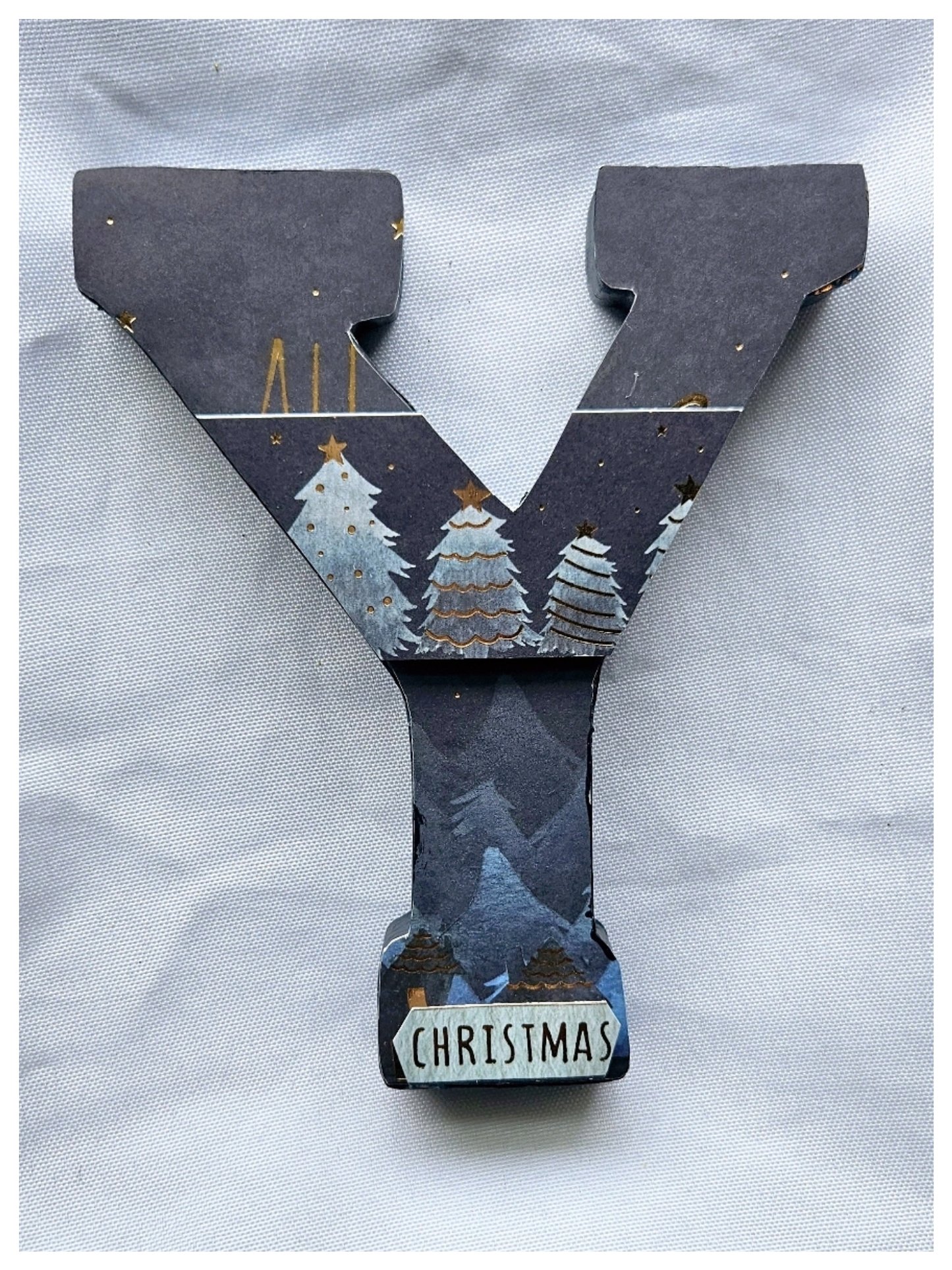 "HOLIDAY" Silent Night Wooden Stand Up Letters