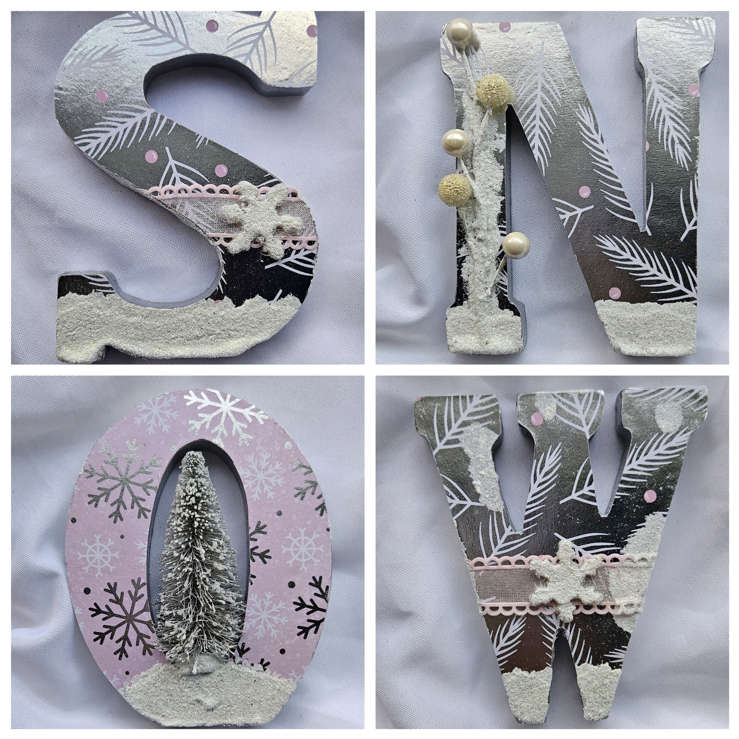 "SNOW" Wooden Stand Up Letter