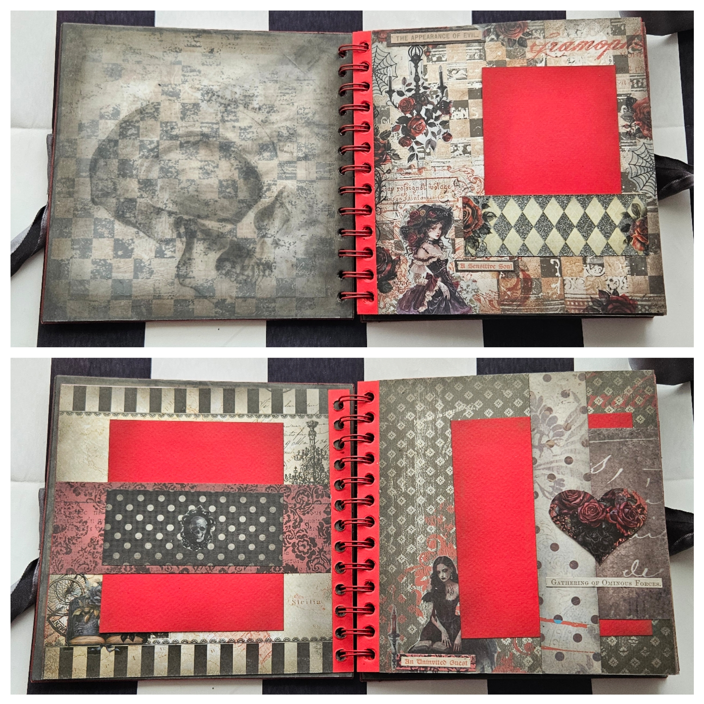 Gothic Red Rose Junk Journal