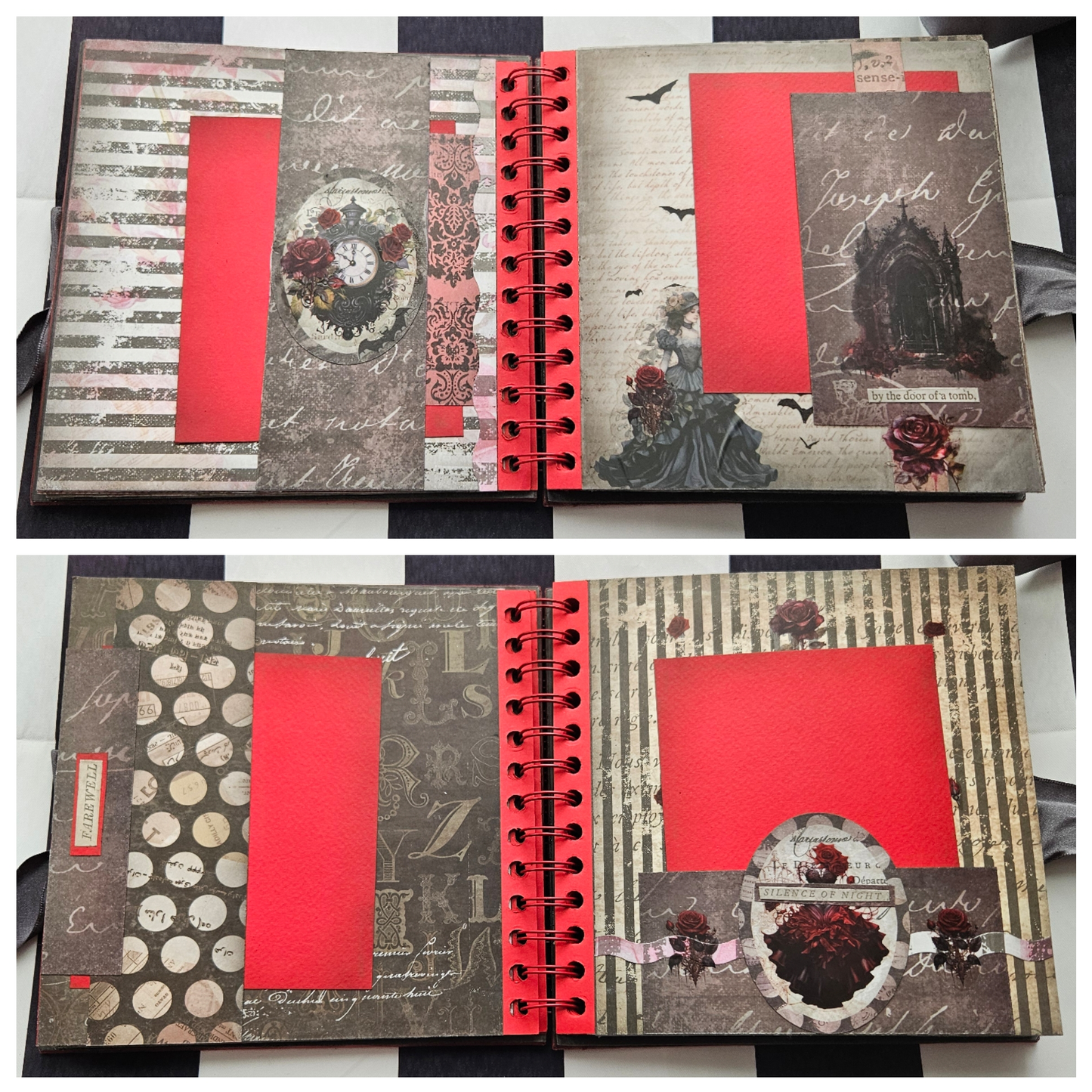 Gothic Red Rose Junk Journal