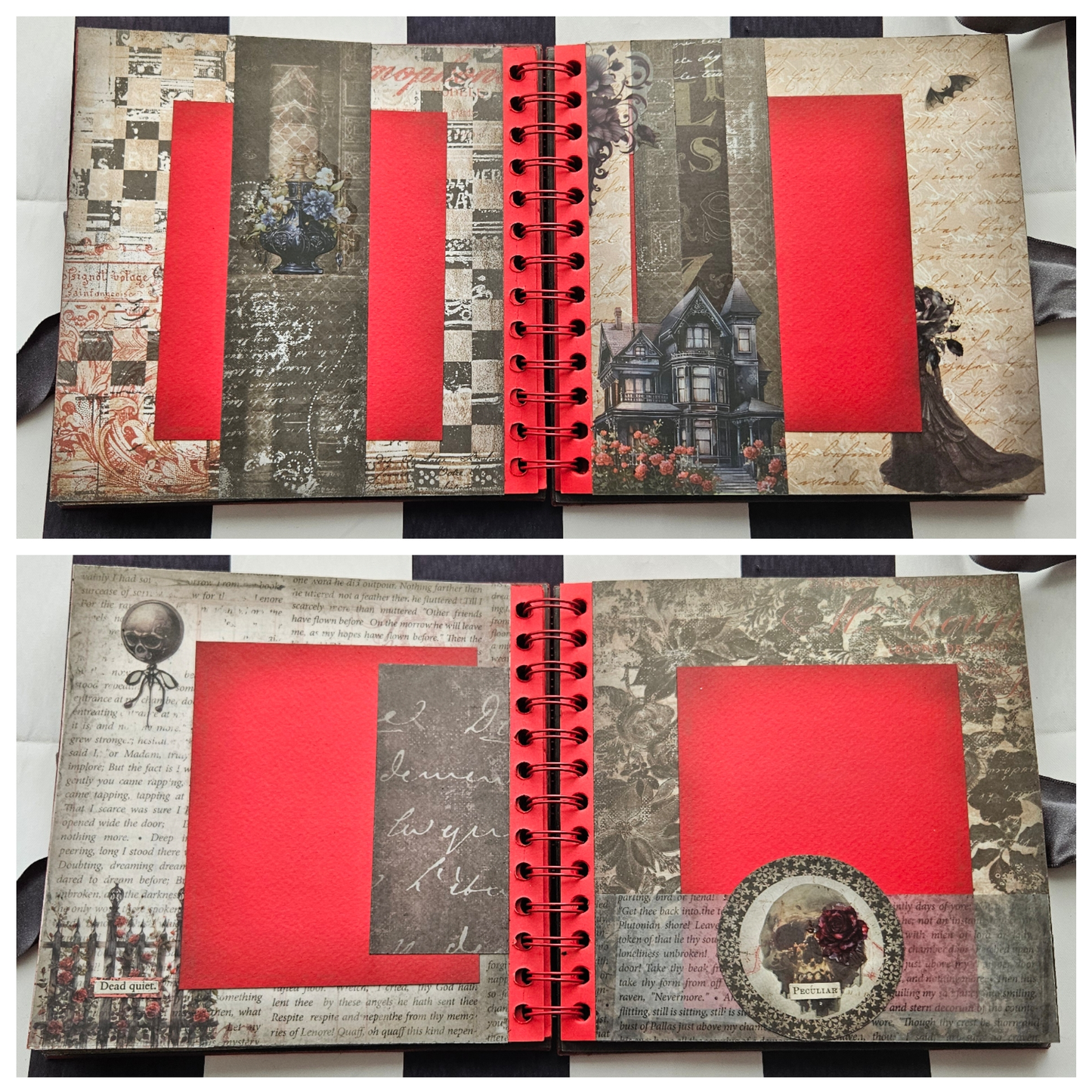 Gothic Red Rose Junk Journal