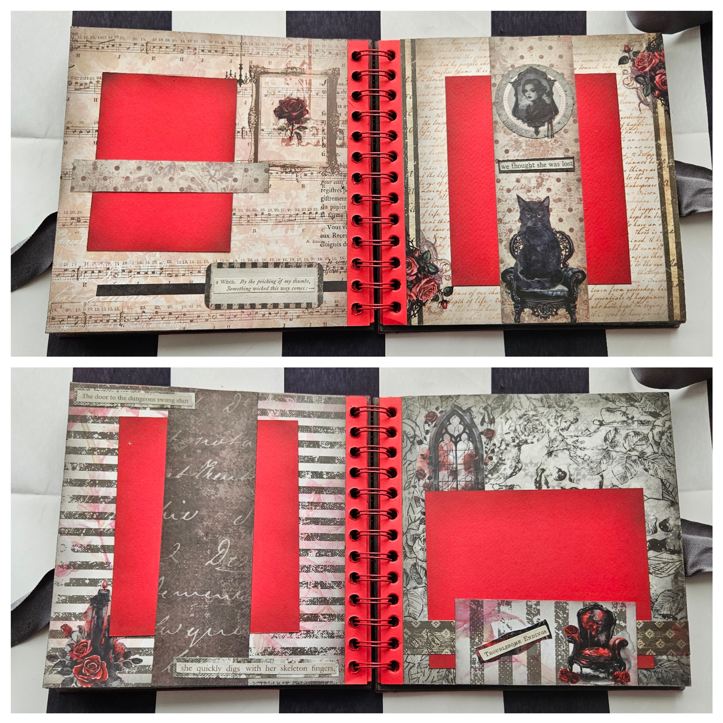Gothic Red Rose Junk Journal