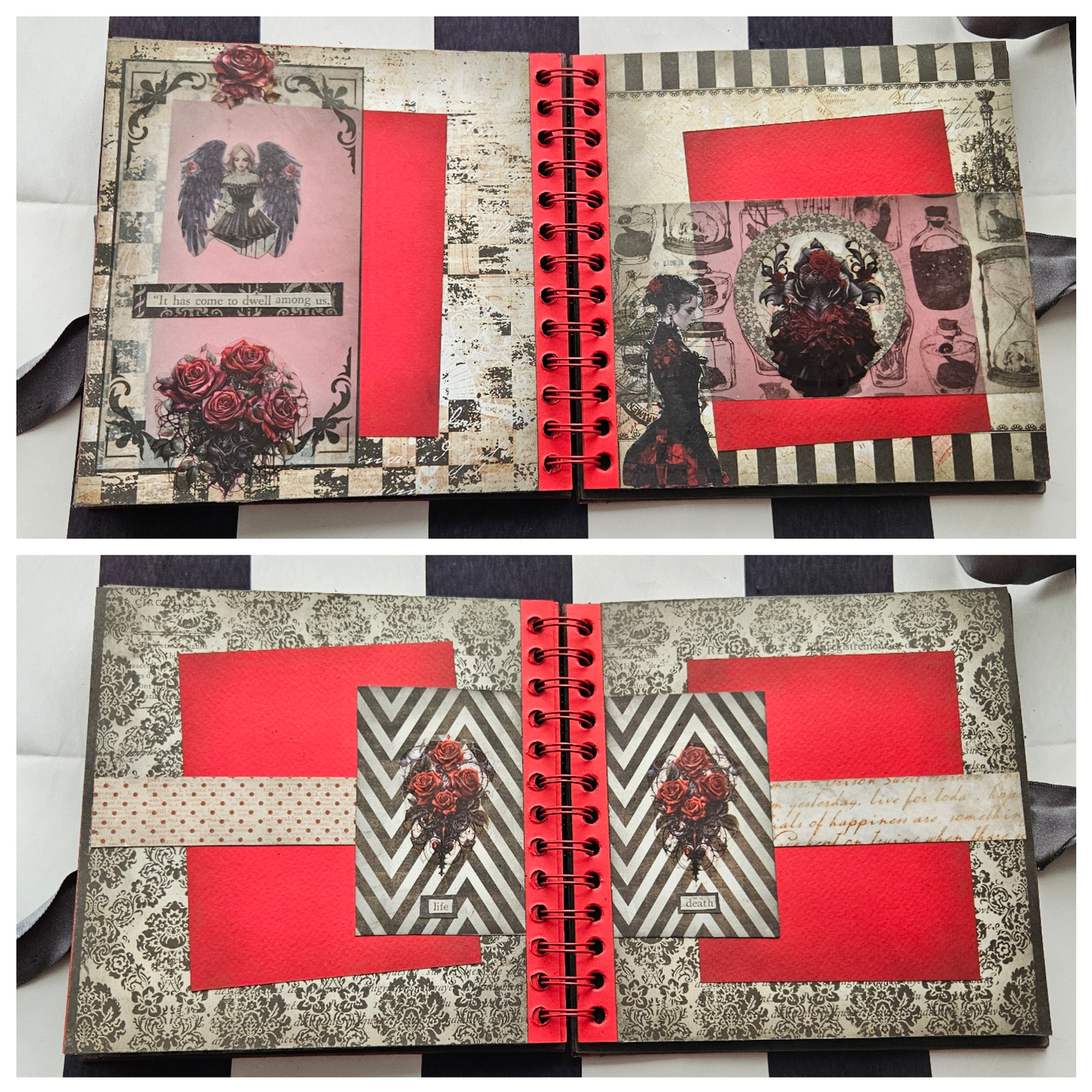 Gothic Red Rose Junk Journal