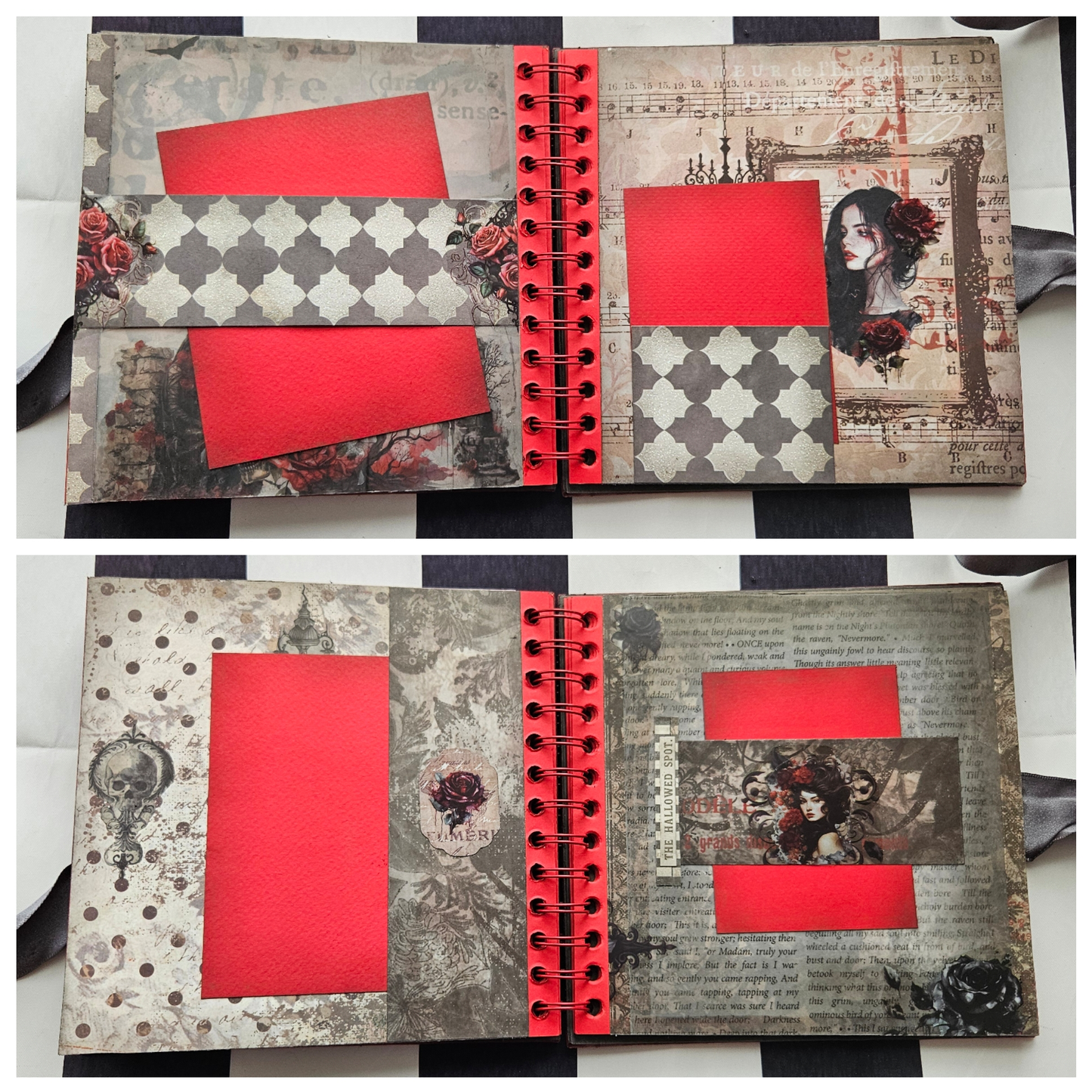 Gothic Red Rose Junk Journal