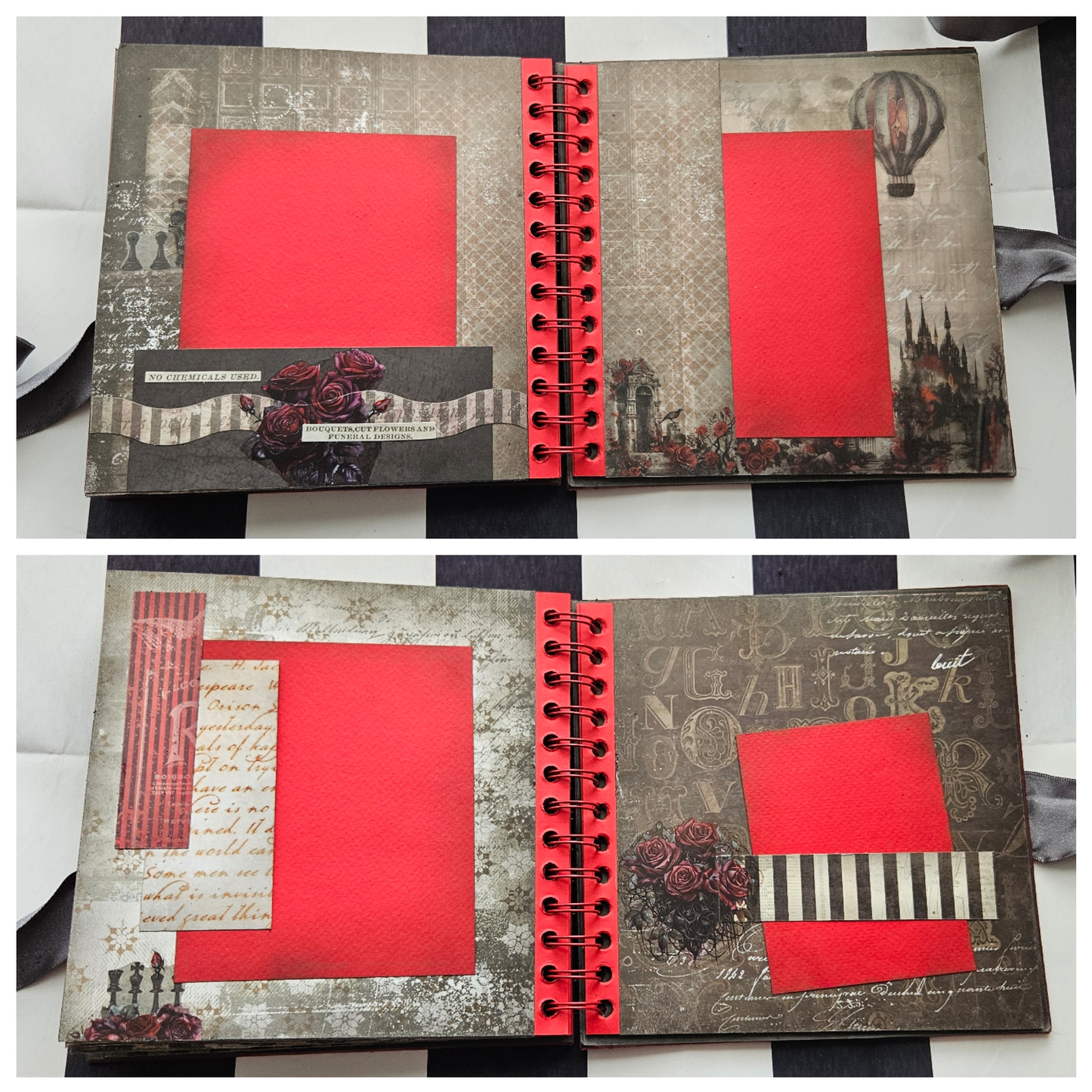 Gothic Red Rose Junk Journal