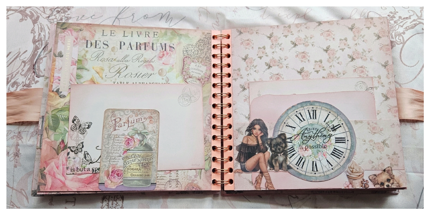 Pink Blooming Garden of Memories Junk Journal