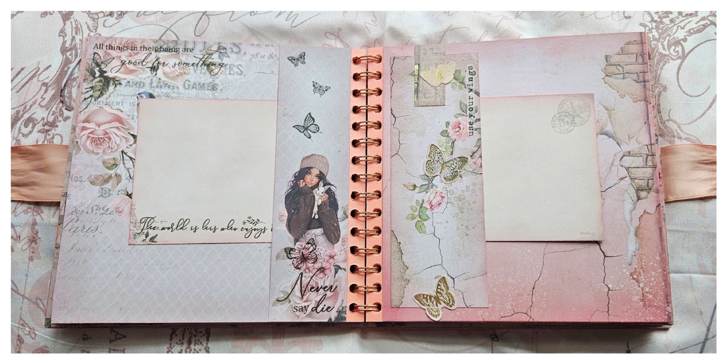 Pink Blooming Garden of Memories Junk Journal