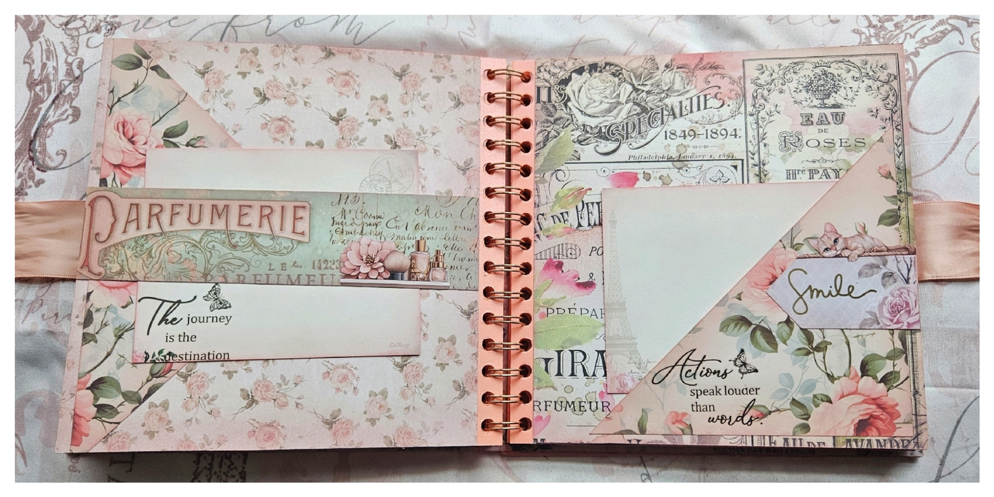 Pink Blooming Garden of Memories Junk Journal