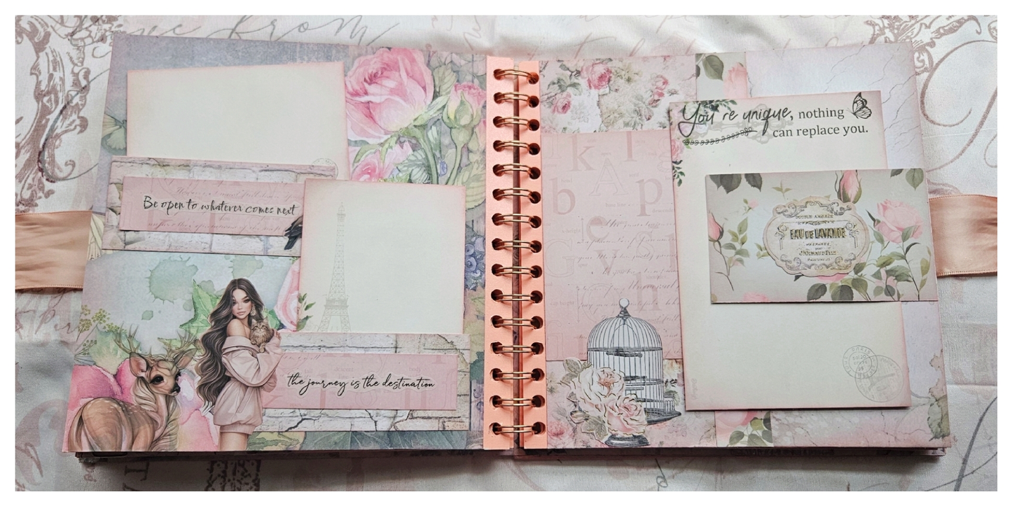 Pink Blooming Garden of Memories Junk Journal