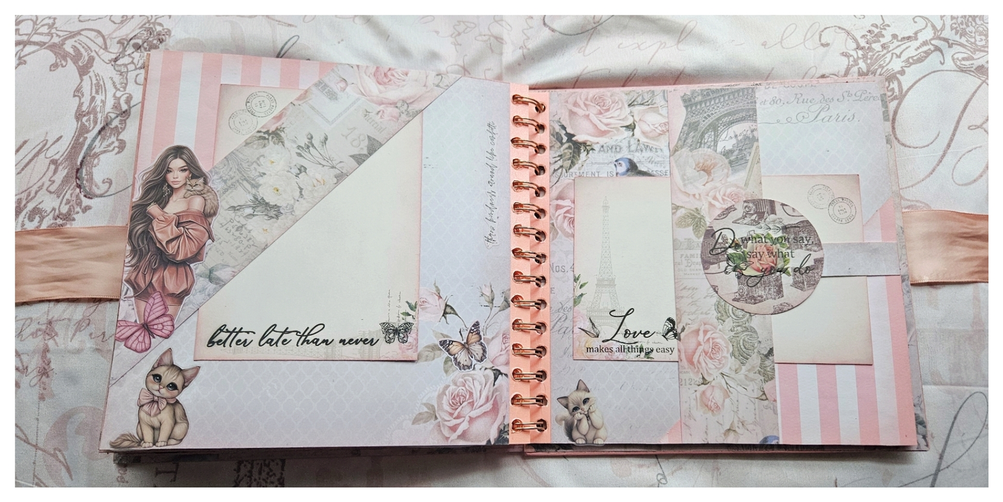 Pink Blooming Garden of Memories Junk Journal