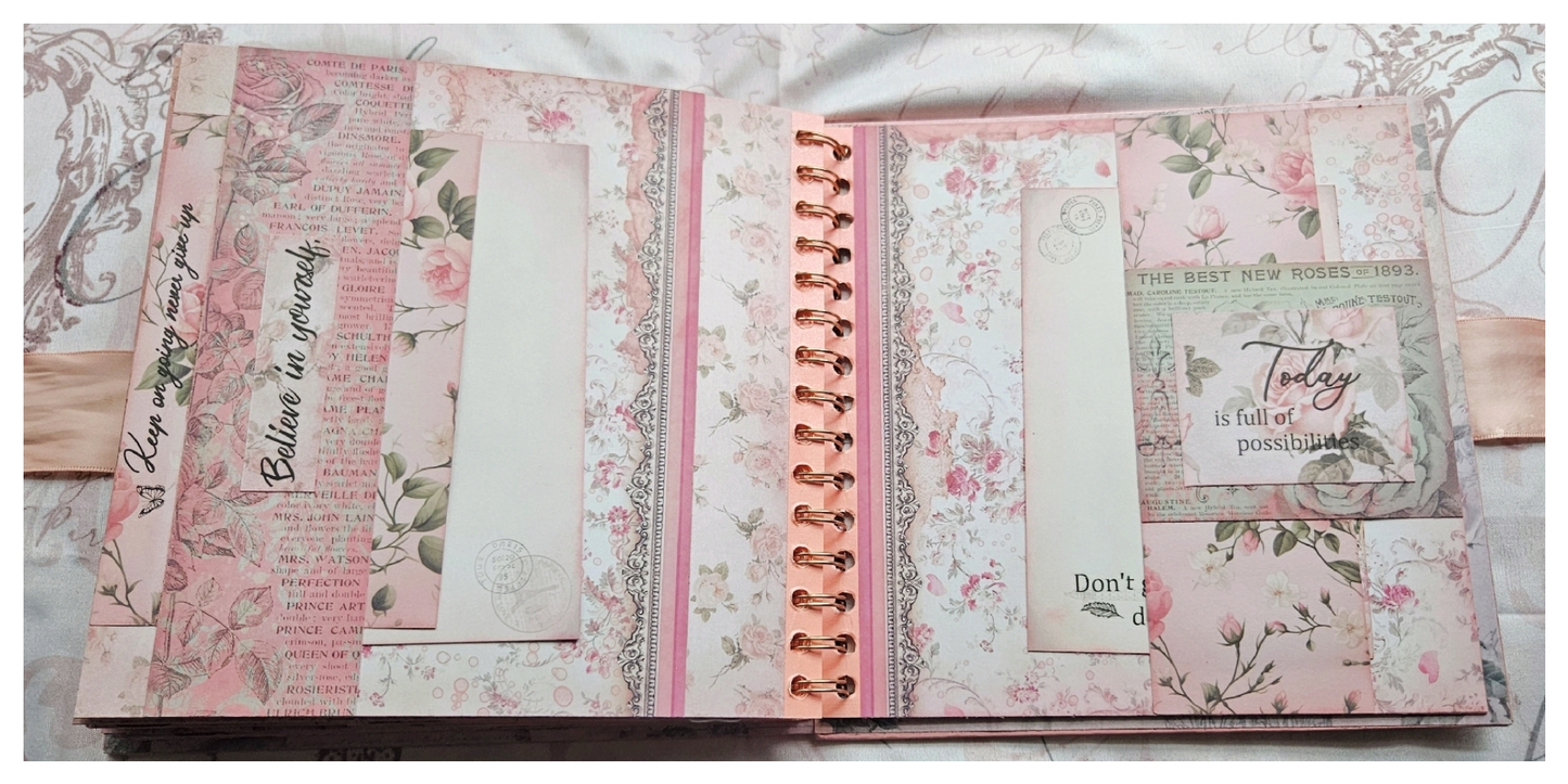 Pink Blooming Garden of Memories Junk Journal
